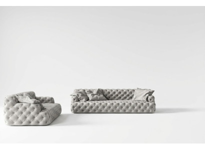 Ensemble de canapé en cuir 3 places + 2 places Canapé Chesterfield Design de siège Canapé Lounge Sofas