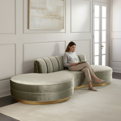 Canapé relaxant rond Canapés de luxe Canapé rond 3 places Canapés ronds Coin ovale nouveau