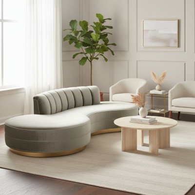 Canapé relaxant rond Canapés de luxe Canapé rond 3 places Canapés ronds Coin ovale nouveau