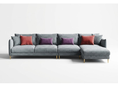 Meuble de luxe Relax Moderne en Textile Salon Canapé d'angle Canapé Rembourré en forme de L