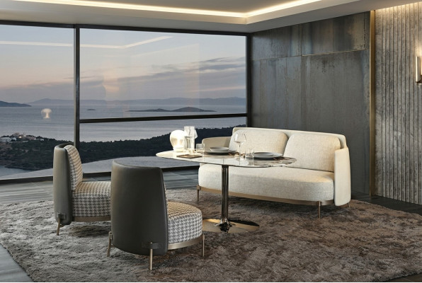 Mobilier design Moderne Siège Relaxant Mobilier de Luxe Paysage de vie Canapé 3 Places Canapés