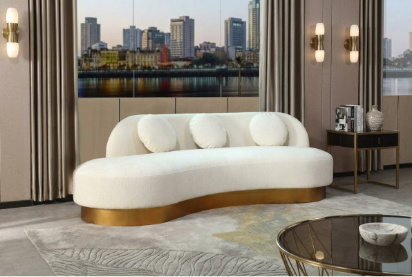 Canapé 3 places Rembourrage en textile Moderne Siège relax de luxe Mobilier de salon en velours