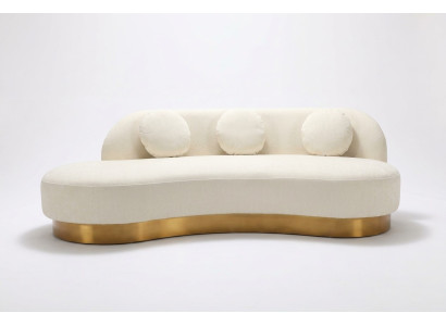 Canapé 3 places Rembourrage en textile Moderne Siège relax de luxe Mobilier de salon en velours