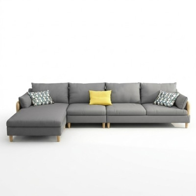 Coin Siège Relaxation Luxe Mobilier Paysage vivant Canapé d'angle en forme de L Tissu Moderne