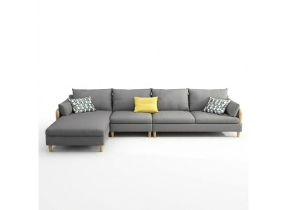 Coin Siège Relaxation Luxe Mobilier Paysage vivant Canapé d'angle en forme de L Tissu Moderne