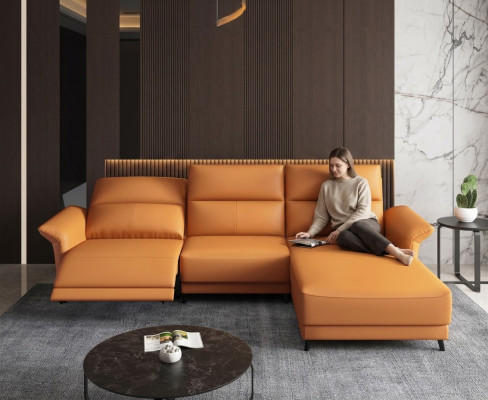 Suite d'angle Canapé d'angle en L Rembourrage Moderne Relax Siège de luxe Mobilier Paysage de vie