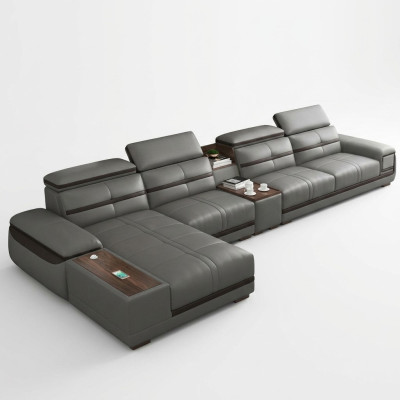 Paysage vivant Suite d'angle Canapé d'angle En forme de L Rembourrage Moderne Détente Siège de luxe Meubles