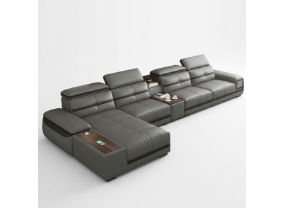 Paysage vivant Suite d'angle Canapé d'angle En forme de L Rembourrage Moderne Détente Siège de luxe Meubles
