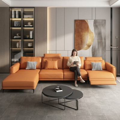 Canapé Canapé Moderne Relax Siège Mobilier de Luxe Paysage de Vie Canapé d'angle en forme de L Tapisserie