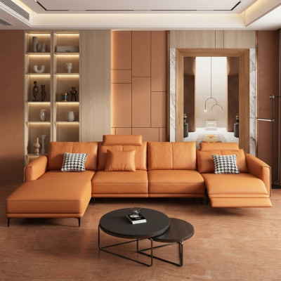 Canapé Canapé Moderne Relax Siège Mobilier de Luxe Paysage de Vie Canapé d'angle en forme de L Tapisserie