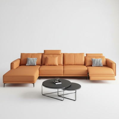 Canapé Canapé Moderne Relax Siège Mobilier de Luxe Paysage de Vie Canapé d'angle en forme de L Tapisserie