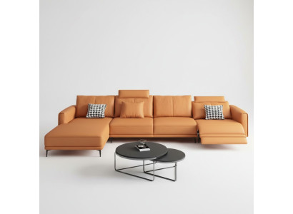 Canapé Canapé Moderne Relax Siège Mobilier de Luxe Paysage de Vie Canapé d'angle en forme de L Tapisserie