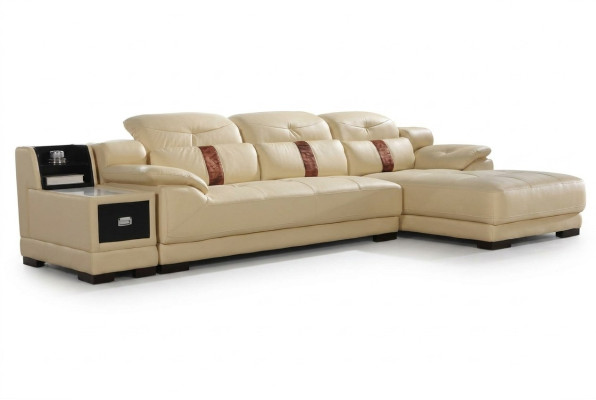 Suite d'angle de luxe Canapé d'angle en L-forme Rembourrage Moderne Relaxant Siège Meubles Paysage vivant