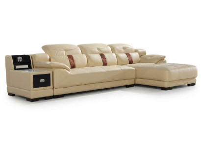 Suite d'angle de luxe Canapé d'angle en L-forme Rembourrage Moderne Relaxant Siège Meubles Paysage vivant