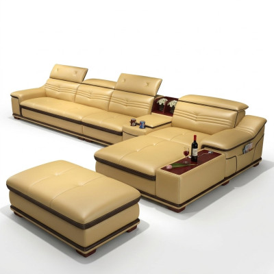 Sièges Meubles Paysage de vie Luxe Canapé d'angle Canapé d'angle en L Rembourrage Canapé Relax Nouveau