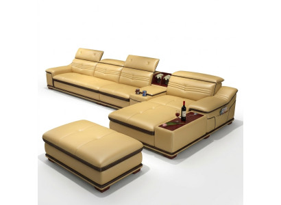 Sièges Meubles Paysage de vie Luxe Canapé d'angle Canapé d'angle en L Rembourrage Canapé Relax Nouveau