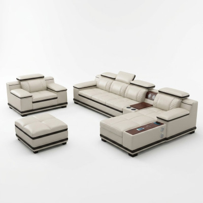 Mobilier Paysage de vie Suite de luxe en coin Canapé d'angle Rembourrage Canapés Canapé Se détendre Forme en L