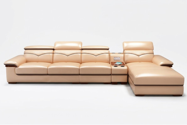 Canapé d'angle en L Rembourrage Moderne Siège Relax Mobilier Paysage Vivant Coin de Luxe