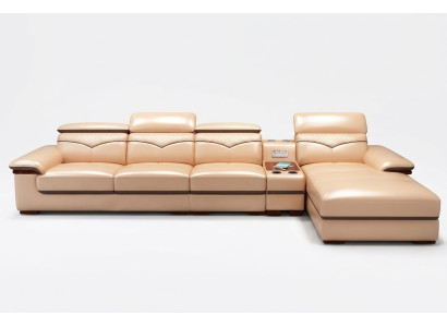 Canapé d'angle en L Rembourrage Moderne Siège Relax Mobilier Paysage Vivant Coin de Luxe