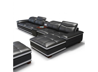 Sofas d'angle Meubles de siège Paysage de vie Canapé d'angle de luxe en forme de L Rembourrage Moderne Détente