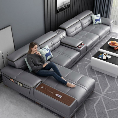 Sofas d'angle Canapé d'angle en L Revêtement Canapé Canapés Relax Siège Meuble Paysage vivant Canapé