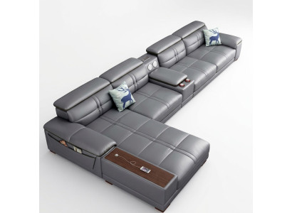 Sofas d'angle Canapé d'angle en L Revêtement Canapé Canapés Relax Siège Meuble Paysage vivant Canapé