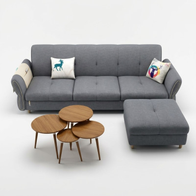 Canapé 3 places Siège Meubles Trois places Meubles Luxe Tissu Canapés Détente Nouveaux Sofas
