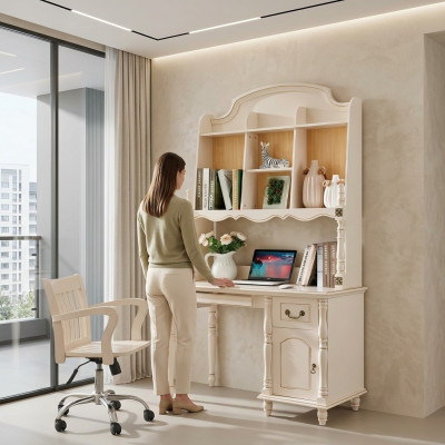 Ensemble bureau armoire + fauteuil. Bureau avec tiroirs. Table PC 2 pièces.