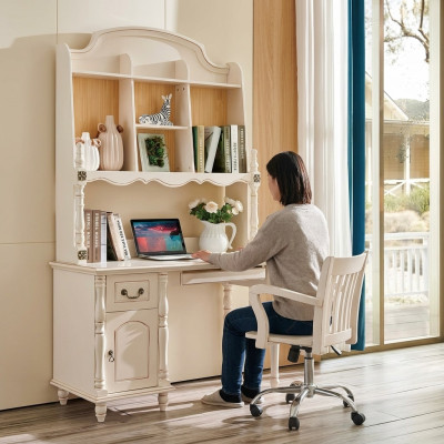 Bureau Armoire Tables Bureau avec tiroirs Table de PC Maison de campagne