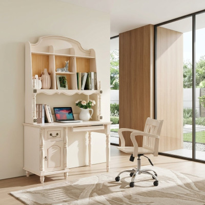 Bureau Armoire Tables Bureau avec tiroirs Table de PC Maison de campagne