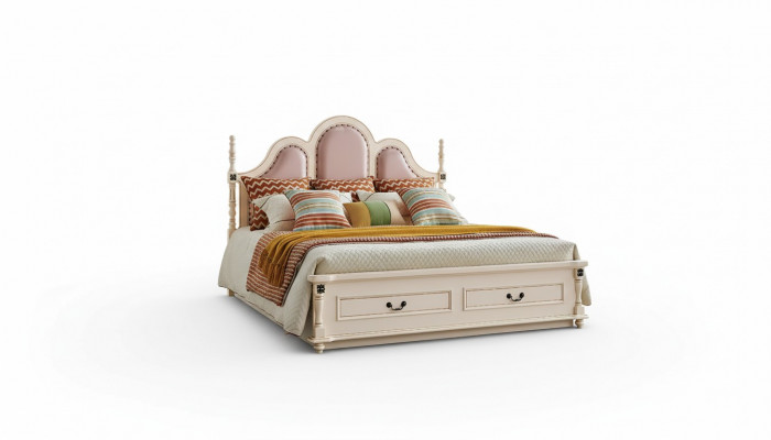 Revêtement de lit de luxe pour lit double d'hôtel Chambre de lit 180x200 cm Bois nouveau