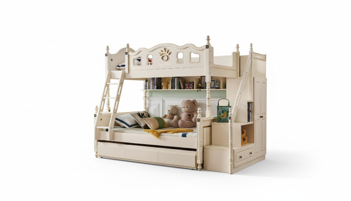 Lit superposé Lit Double Pont Lit mezzanine Lits pour enfants Bois Mobilier Classique Chambre
