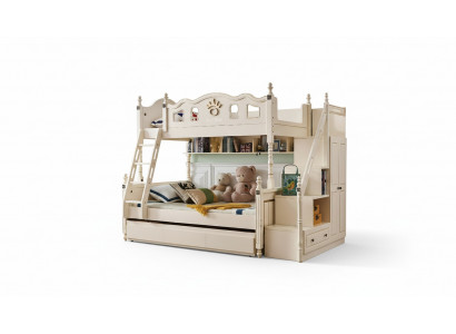 Lit superposé Lit Double Pont Lit mezzanine Lits pour enfants Bois Mobilier Classique Chambre