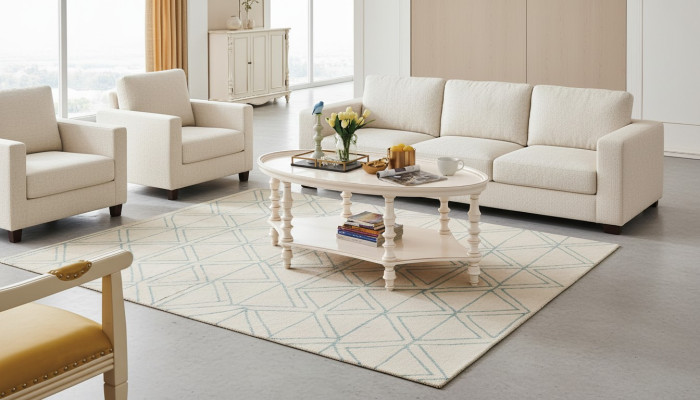 Table basse ovale Design Luxueux Salon Table d'appoint en bois