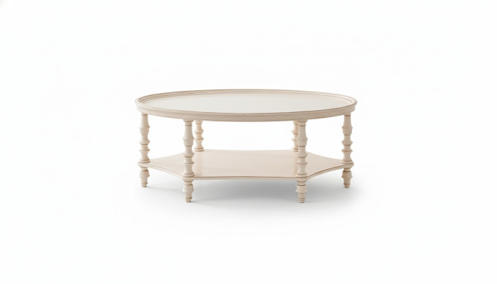 Table basse ovale Design Luxueux Salon Table d'appoint en bois