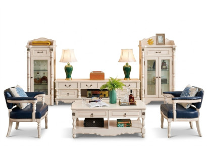 Vitrine Salon Verre Classique 2 pièces. Armoire Vitrée Étagère Étagères Bois Ensemble
