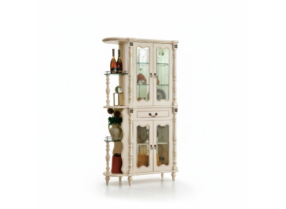Vitrine armoire de vitrine Salon Classique Verre Bar Bois Armoire Vitrine