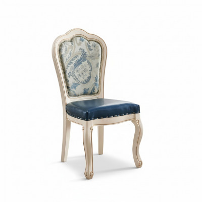 Chaise Chaises Design Fauteuil en bois Rembourrage Classique Salle à manger Meubles Bois massif