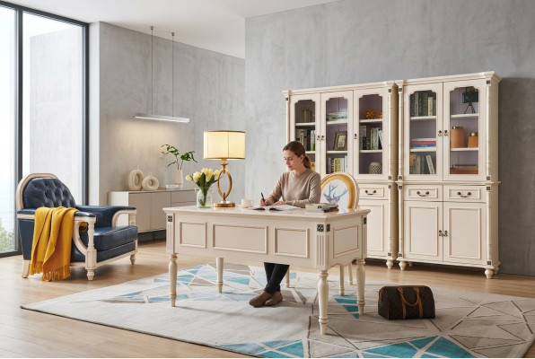Chaise de bureau armoire de classement ensemble de bureau Mobilier de bureau classique neuf 3 pièces