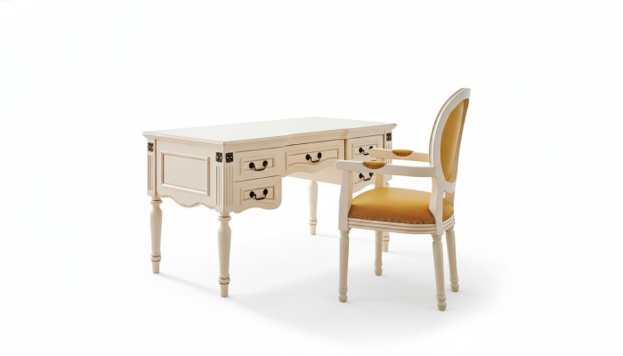 Chaise de bureau classique, meubles de bureau, ameublement, table 2 pièces. Ensemble neuf