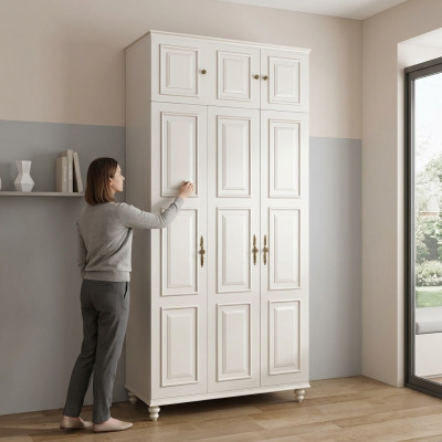 Garde-robe classique Garde-robe Armoires Chambre Style de maison de campagne nouveaux meubles