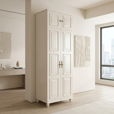 Armoire Armoire Mobilier de style baroque Armoire Classique pour Chambre en Bois
