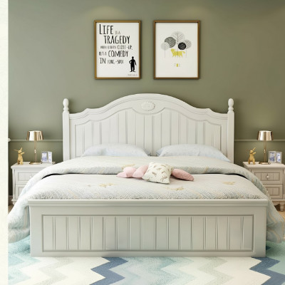 Set chambre à coucher 2 lits table de chevet en bois complet 3 pièces.