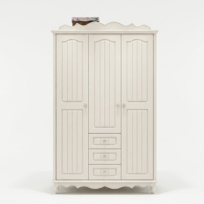 Style de campagne Meubles Classiques Armoire Penderie En Bois Chambre Blanche