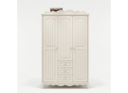 Style de campagne Meubles Classiques Armoire Penderie En Bois Chambre Blanche