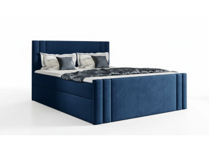 Lit Chambre Lits Rembourrage Conception Double Luxe 180x200 Boxspring neuf