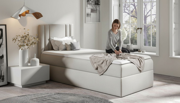 Mini lit lit simple lits rembourrage conception lit pour jeunes lit en tissu de luxe