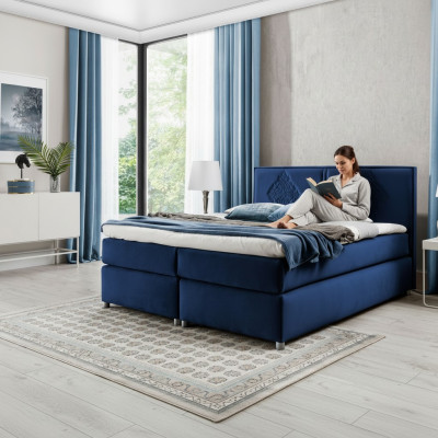 Lit boxspring Chambre Lits Rembourrage Design Double Hôtel Luxe 200x200 nouveau