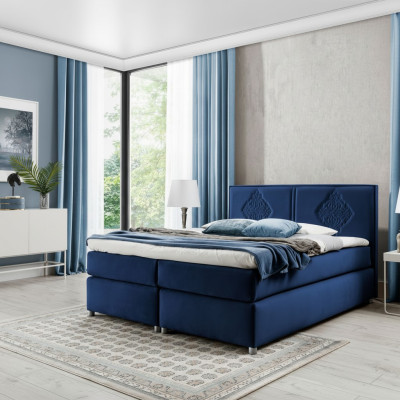 Lit boxspring Chambre Lits Rembourrage Design Double Hôtel Luxe 200x200 nouveau