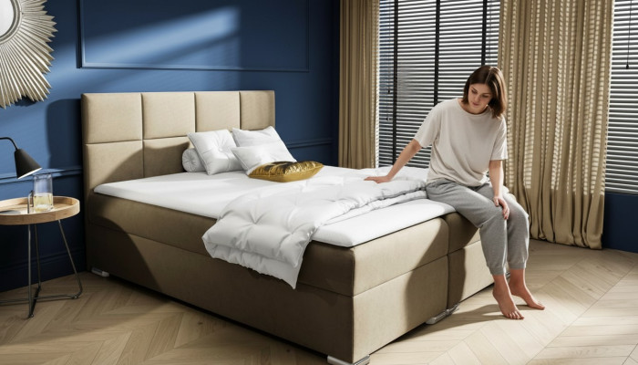 Lit boxspring Chambre Rembourrage Design Double Hôtel Moderne Lit sommier